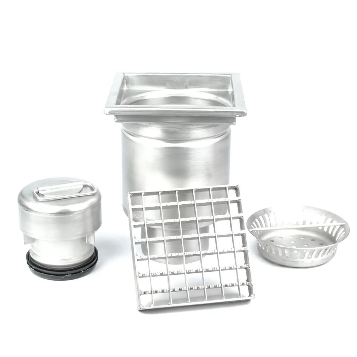 Conjunto de desagüe vertical cuadrado