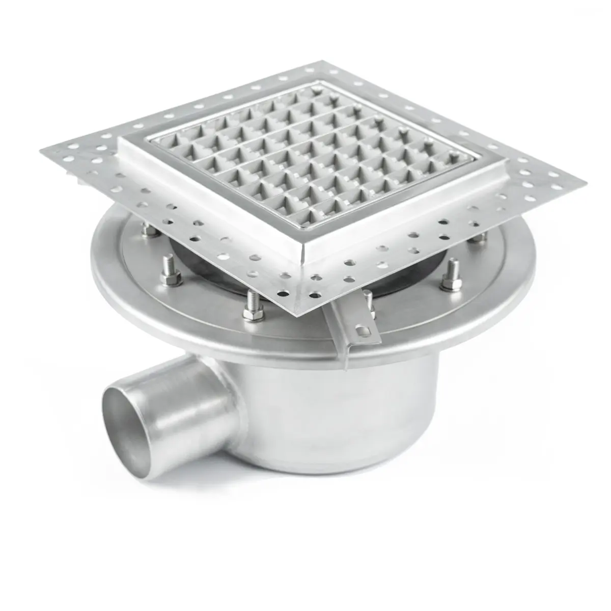 Desagüe de suelo de dos partes BK_KRB 250x250mm con tapa antideslizante