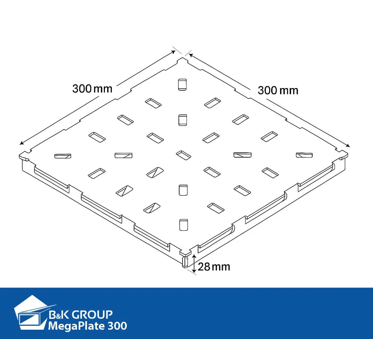 Placas de suelo de acero inoxidable MegaPlate 300